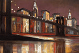 NYC Nitetime Crop by Julia Purinton. SKU 17262i. Archival Giclee Fine art print for wall decor.