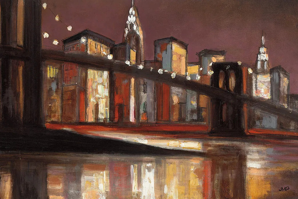 NYC Nitetime Crop by Julia Purinton. SKU 17262i. Archival Giclee Fine art print for wall decor.