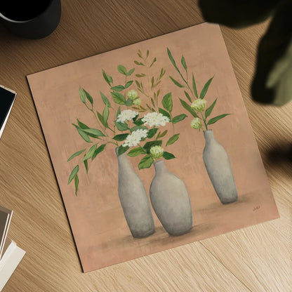 Natural Bouquet I by Julia Purinton. Shown as a detailed flat fine art print, highlighting archival giclee quality. Available as an archival giclee rolled canvas, fine art paper, or poster print. SKU 52738a.