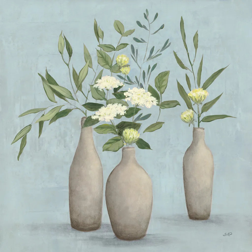 Natural Bouquet I Blue by Julia Purinton. SKU 57584a. Archival Giclee Fine art print for wall decor.