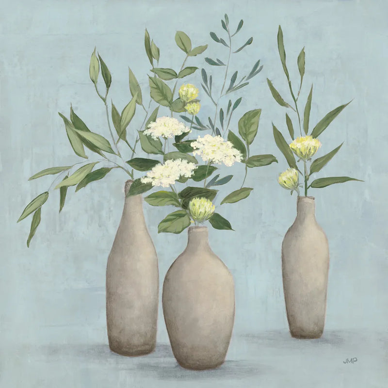 Natural Bouquet I Blue by Julia Purinton. SKU 57584a. Archival Giclee Fine art print for wall decor.