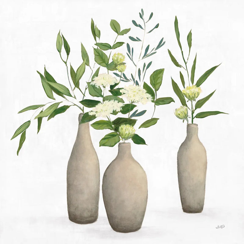 Natural Bouquet I White by Julia Purinton. SKU 57588a. Archival Giclee Fine art print for wall decor.
