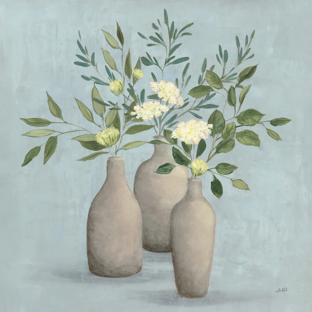 Natural Bouquet II Blue by Julia Purinton. SKU 57585a. Archival Giclee Fine art print for wall decor.