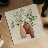Natural Bouquet II Light by Julia Purinton. Shown as a detailed flat fine art print, highlighting archival giclee quality. Available as an archival giclee rolled canvas, fine art paper, or poster print. SKU 67041a.