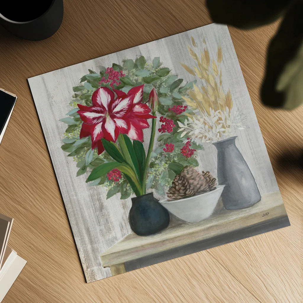 Natural Holiday Light by Julia Purinton. Shown as a detailed flat fine art print, highlighting archival giclee quality. Available as an archival giclee rolled canvas, fine art paper, or poster print. SKU 79932a.