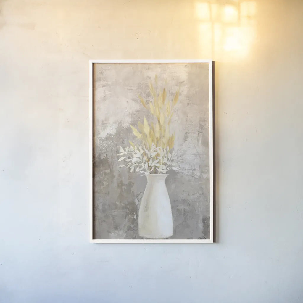 Natural Vessels I by Julia Purinton. shown as a paper print in a white frame. Available as a archival giclee rolled canvas, fine art paper, or poster print. SKU 76352h.