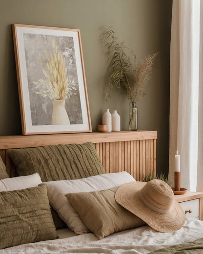 Natural Vessels II by Julia Purinton. shown as a paper print in a natural frame. Available as a archival giclee rolled canvas, fine art paper, or poster print. SKU 76353h.