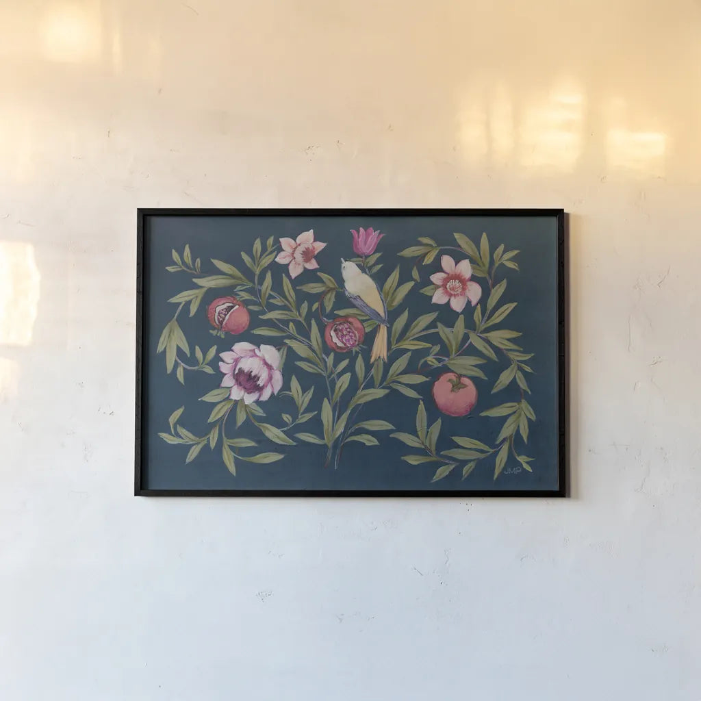 Natures Tapestry I by Julia Purinton. shown as a paper print in a black flame. Available as a archival giclee rolled canvas, fine art paper, or poster print. SKU 88404i.