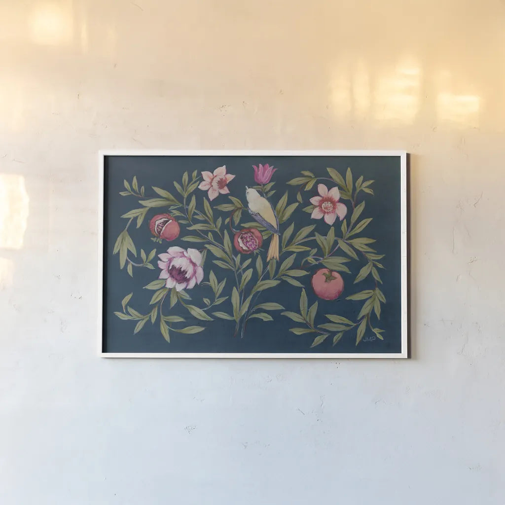 Natures Tapestry I by Julia Purinton. shown as a paper print in a white frame. Available as a archival giclee rolled canvas, fine art paper, or poster print. SKU 88404i.