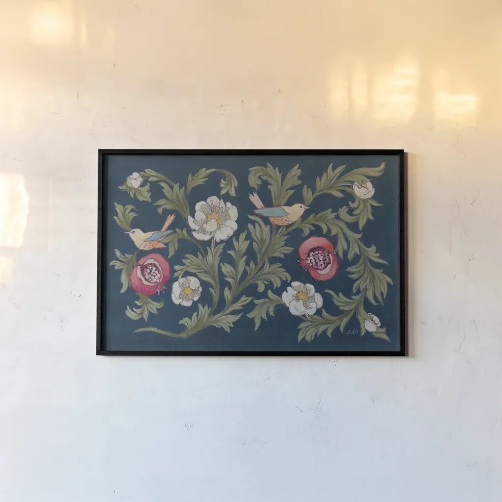 Natures Tapestry II by Julia Purinton. shown as a paper print in a black flame. Available as a archival giclee rolled canvas, fine art paper, or poster print. SKU 88405i.