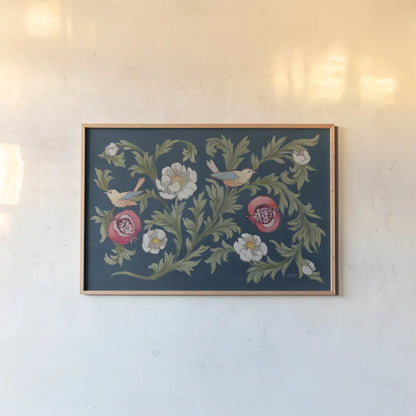 Natures Tapestry II by Julia Purinton. shown as a paper print in a natural frame. Available as a archival giclee rolled canvas, fine art paper, or poster print. SKU 88405i.