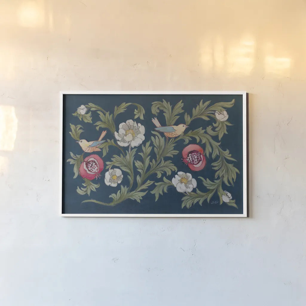 Natures Tapestry II by Julia Purinton. shown as a paper print in a white frame. Available as a archival giclee rolled canvas, fine art paper, or poster print. SKU 88405i.