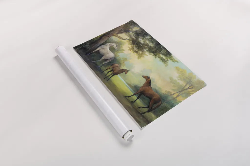 Near the Pasture by Julia Purinton. shown as a rolled paper print. Available as archival giclee rolled canvas, fine art paper, or poster print. SKU 78728i.