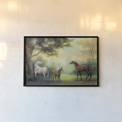 Near the Pasture by Julia Purinton. shown as a paper print in a black flame. Available as a archival giclee rolled canvas, fine art paper, or poster print. SKU 78728i.