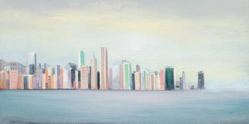 New York Skyline Blue Crop by Julia Purinton