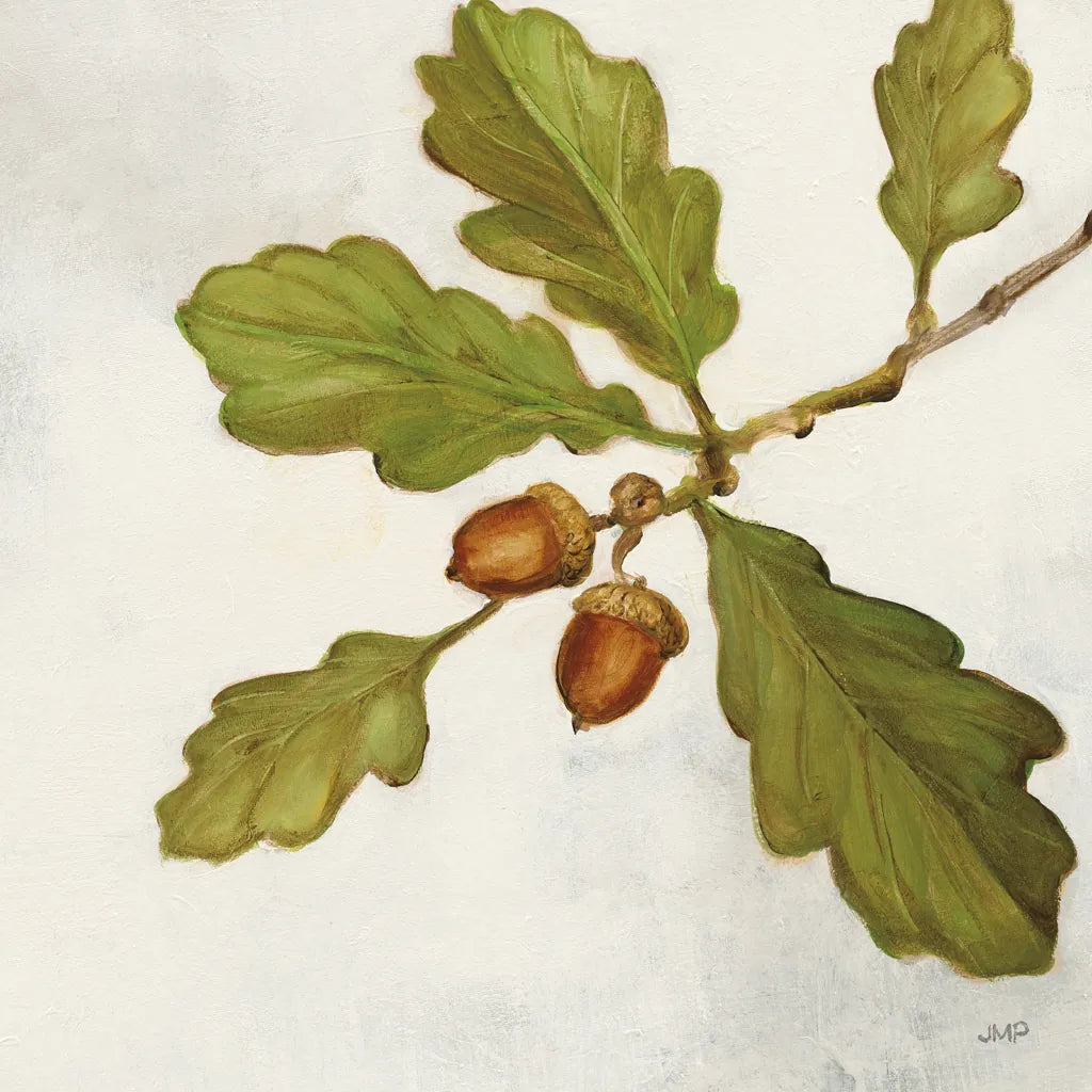 Oak Branch Crop by Julia Purinton. SKU 76833a. Archival Giclee Fine art print for wall decor.