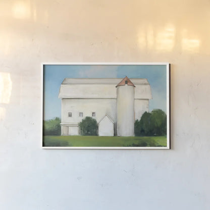 On the Farm by Julia Purinton. shown as a paper print in a white frame. Available as a archival giclee rolled canvas, fine art paper, or poster print. SKU 55363i.