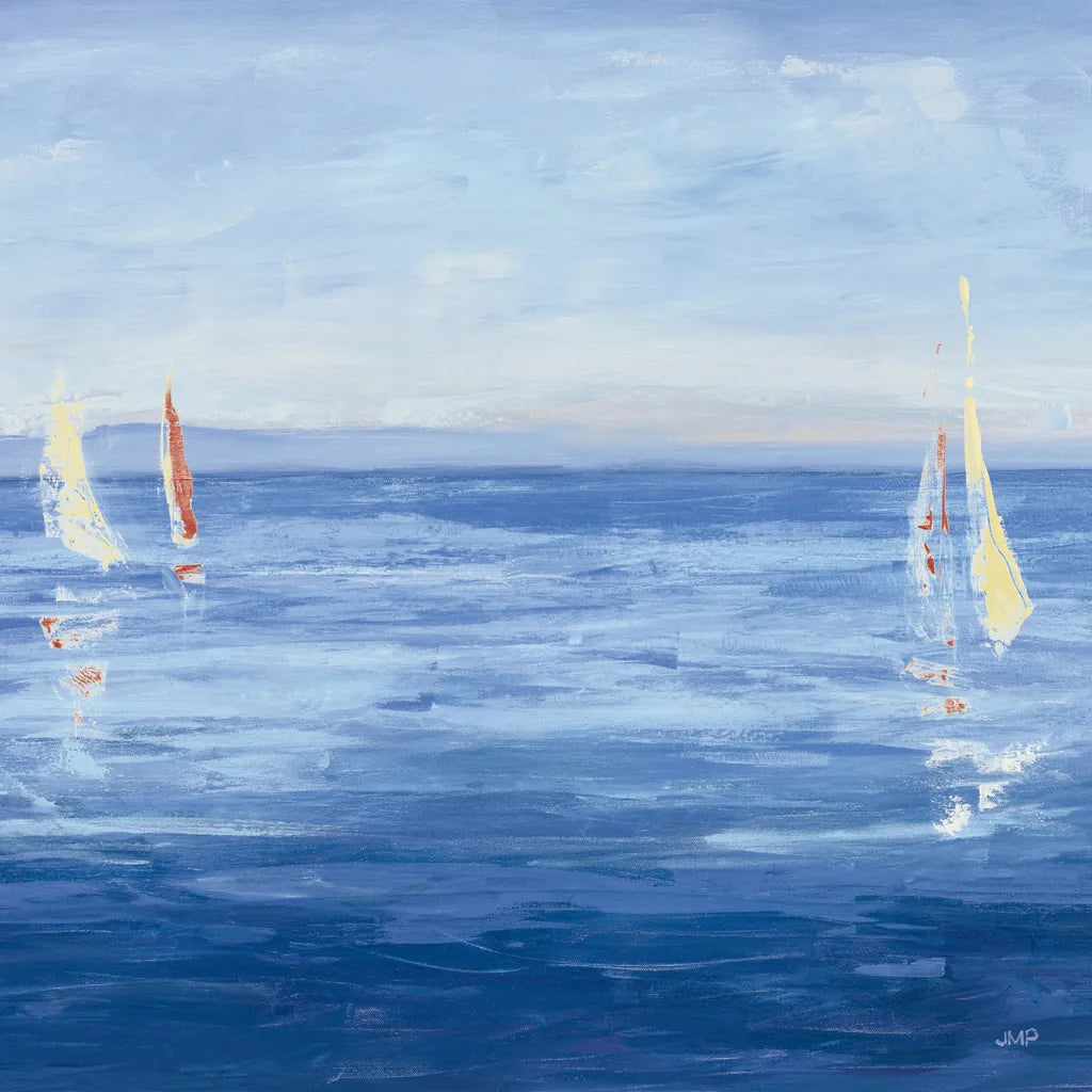 Open Sail with Red Crop by Julia Purinton. SKU 47775a. Archival Giclee Fine art print for wall decor.