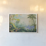 Orchids by the River by Julia Purinton. shown as a paper print in a white frame. Available as a archival giclee rolled canvas, fine art paper, or poster print. SKU 78729i.