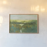 Over the Moors by Julia Purinton. shown as a paper print in a natural frame. Available as a archival giclee rolled canvas, fine art paper, or poster print. SKU 95218i.