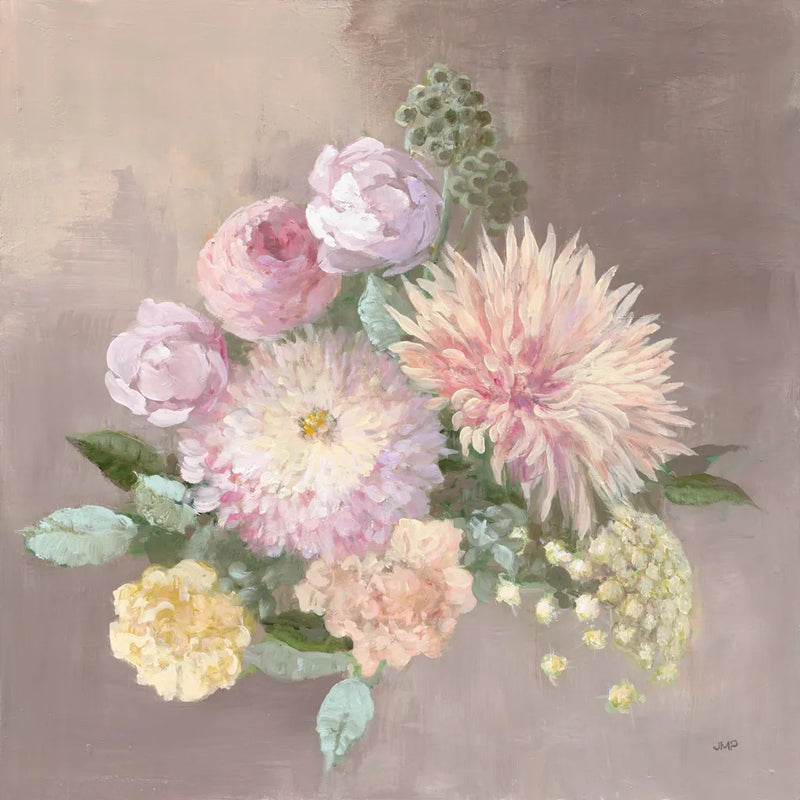 Pale Floral Spray I by Julia Purinton. SKU 65158a. Archival Giclee Fine art print for wall decor.