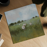 Pasture by Julia Purinton. Shown as a detailed flat fine art print, highlighting archival giclee quality. Available as an archival giclee rolled canvas, fine art paper, or poster print. SKU 90241a.