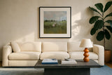 Pasture by Julia Purinton. Displayed in a glass frame with matte in a clean modern living room. Available as an archival giclee rolled canvas, fine art paper, or poster print. SKU 90241a.