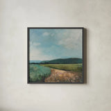 Path of Glory by Julia Purinton. Shown in a sleek black glass frame for a contemporary gallery look. Available as an archival giclee rolled canvas, fine art paper, or poster print. SKU 99193a.