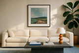 Path of Glory by Julia Purinton. Displayed in a glass frame with matte in a clean modern living room. Available as an archival giclee rolled canvas, fine art paper, or poster print. SKU 99193a.