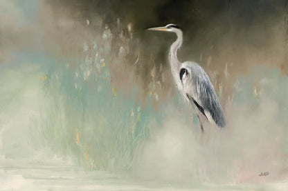 Peaceful Egret Teal Crop by Julia Purinton. SKU 79218i. Archival Giclee Fine art print for wall decor.