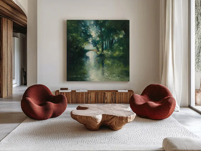 Peek a Boo by Julia Purinton. Shown as extra-large giant wall art in a modern living room. Available as an archival giclee rolled canvas, fine art paper, or poster print. SKU 5405a.