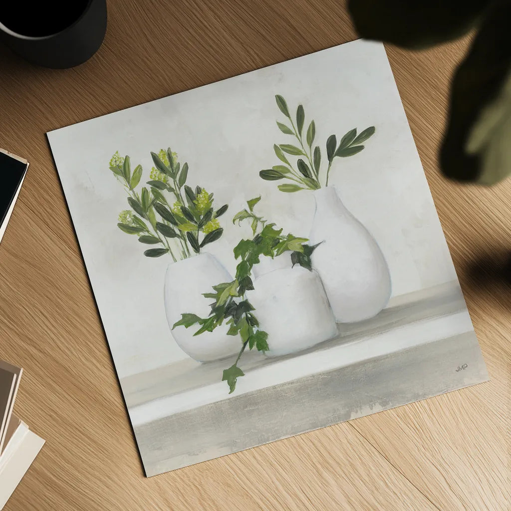 Plant Life II by Julia Purinton. Shown as a detailed flat fine art print, highlighting archival giclee quality. Available as an archival giclee rolled canvas, fine art paper, or poster print. SKU 74395a.