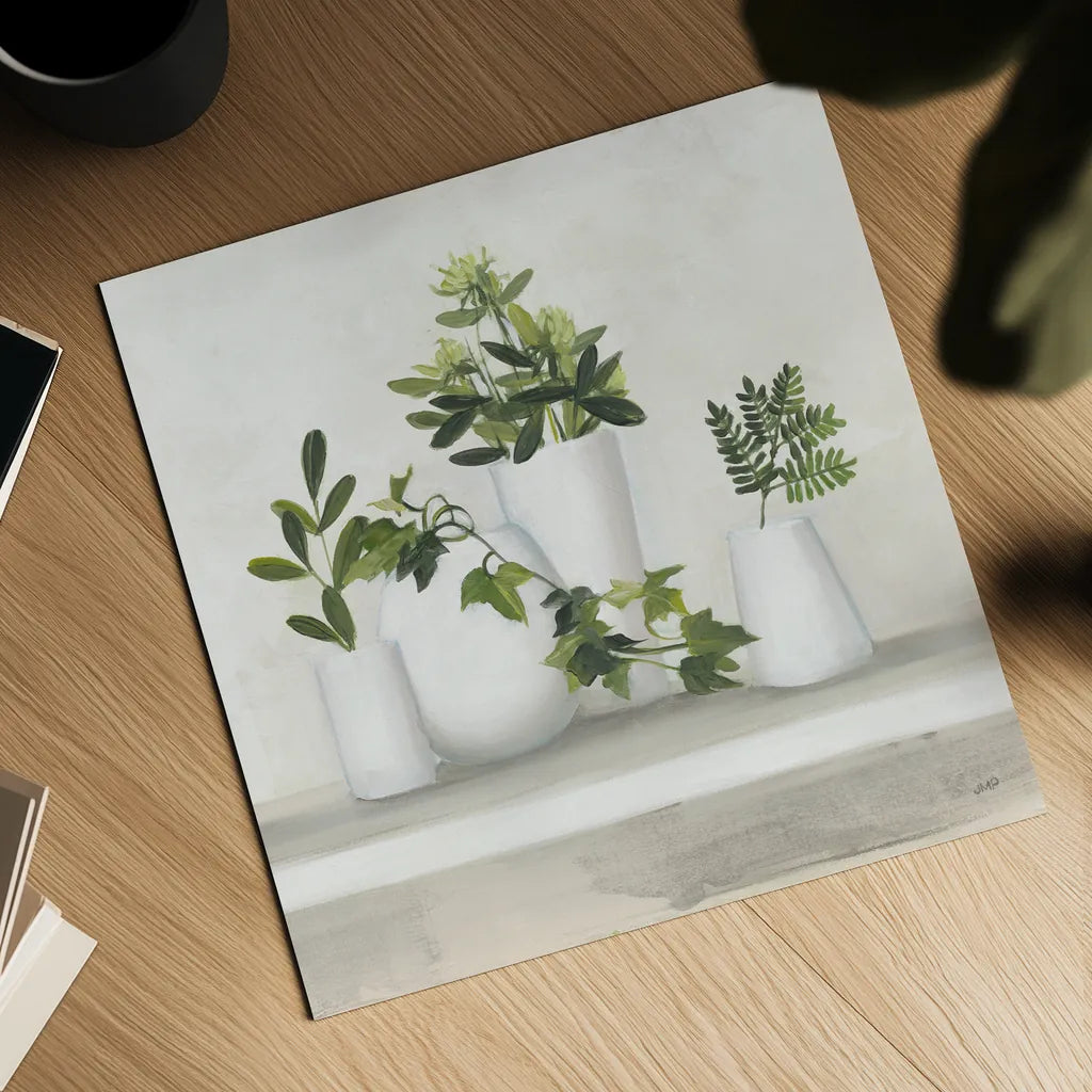 Plant Life III by Julia Purinton. Shown as a detailed flat fine art print, highlighting archival giclee quality. Available as an archival giclee rolled canvas, fine art paper, or poster print. SKU 74396a.