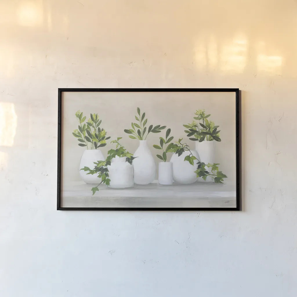 Plant Life IV by Julia Purinton. shown as a paper print in a black flame. Available as a archival giclee rolled canvas, fine art paper, or poster print. SKU 76834i.