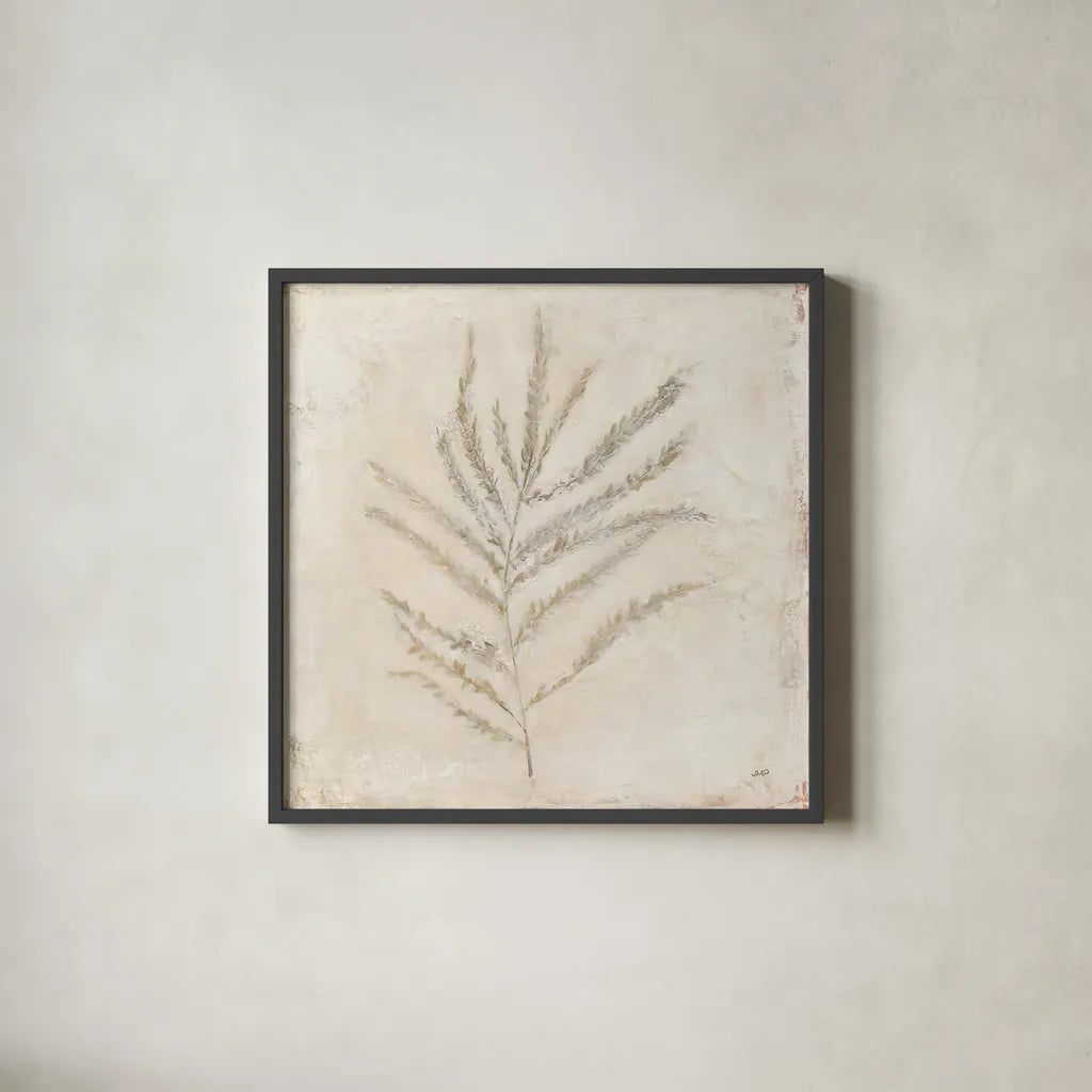 Plantlife I by Julia Purinton. Shown in a sleek black glass frame for a contemporary gallery look. Available as an archival giclee rolled canvas, fine art paper, or poster print. SKU 67937a.