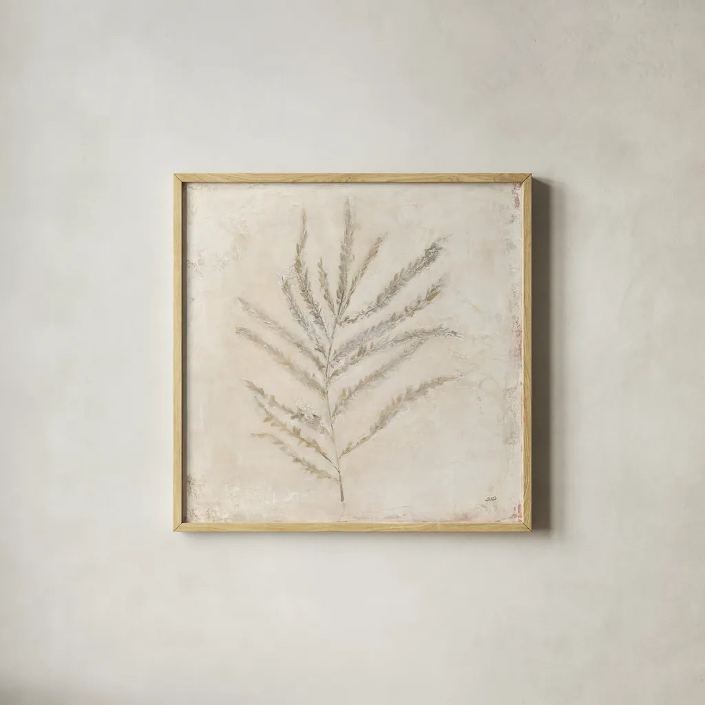 Plantlife I by Julia Purinton. Shown in a natural wood glass frame for a timeless modern aesthetic. Available as an archival giclee rolled canvas, fine art paper, or poster print. SKU 67937a.