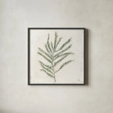 Plantlife I Green by Julia Purinton. Shown in a sleek black glass frame for a contemporary gallery look. Available as an archival giclee rolled canvas, fine art paper, or poster print. SKU 75952a.