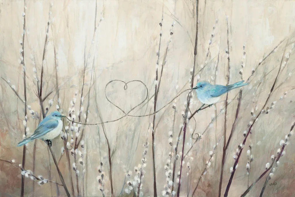Pretty Birds Neutral String by Julia Purinton. SKU 35978i. Archival Giclee Fine art print for wall decor.