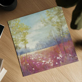 Purple Field Crop by Julia Purinton. Shown as a detailed flat fine art print, highlighting archival giclee quality. Available as an archival giclee rolled canvas, fine art paper, or poster print. SKU 13000a.