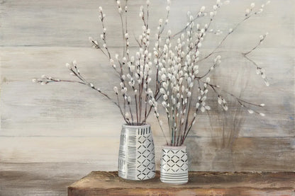 Pussy Willow Still Life with Designs by Julia Purinton. SKU 57998i. Archival Giclee Fine art print for wall decor.