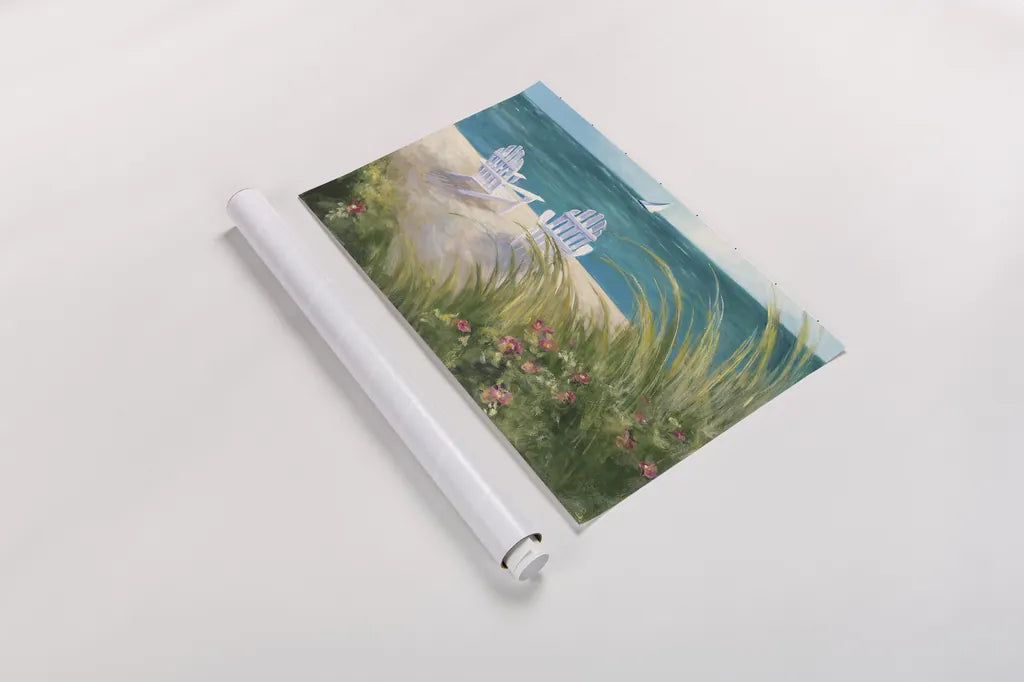 Regatta I by Julia Purinton. shown as a rolled paper print. Available as archival giclee rolled canvas, fine art paper, or poster print. SKU 12505i.