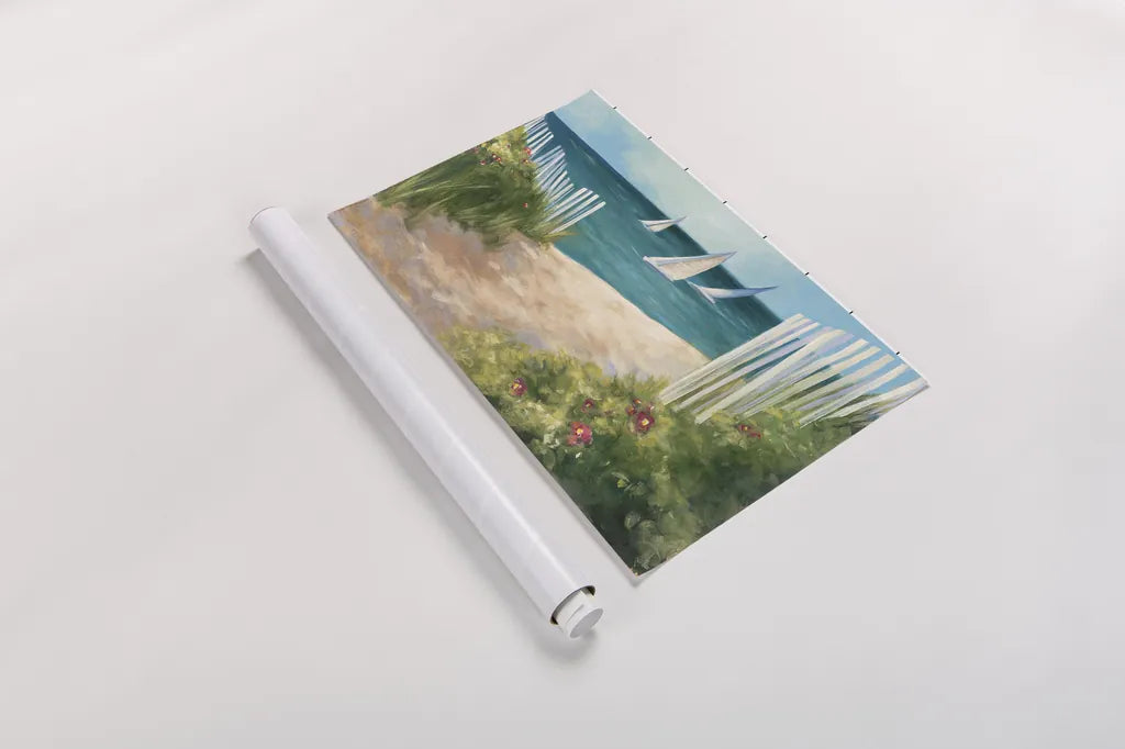 Regatta II by Julia Purinton. shown as a rolled paper print. Available as archival giclee rolled canvas, fine art paper, or poster print. SKU 12506i.