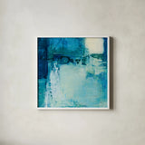 Rhapsody I by Julia Purinton. Shown in a crisp white glass frame for a clean and minimalist style. Available as an archival giclee rolled canvas, fine art paper, or poster print. SKU 85286a.