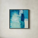 Rhapsody II by Julia Purinton. Shown in a sleek black glass frame for a contemporary gallery look. Available as an archival giclee rolled canvas, fine art paper, or poster print. SKU 85287a.