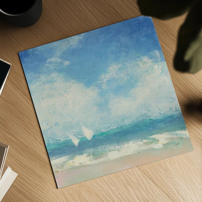 Rounding the Buoy by Julia Purinton. Shown as a detailed flat fine art print, highlighting archival giclee quality. Available as an archival giclee rolled canvas, fine art paper, or poster print. SKU 43391a.