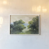 Rural Retreat by Julia Purinton. shown as a paper print in a white frame. Available as a archival giclee rolled canvas, fine art paper, or poster print. SKU 85168i.