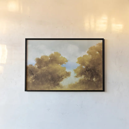 Rural Retreat v2 by Julia Purinton. shown as a paper print in a black flame. Available as a archival giclee rolled canvas, fine art paper, or poster print. SKU 99175i.