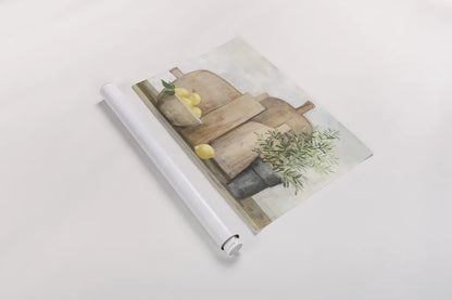 Rustic Kitchen by Julia Purinton. shown as a rolled paper print. Available as archival giclee rolled canvas, fine art paper, or poster print. SKU 72079i.