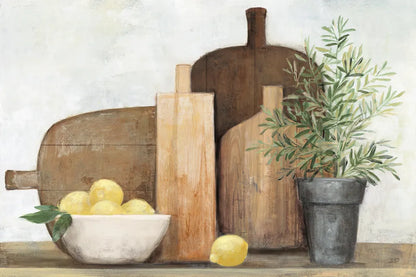 Rustic Kitchen Brown by Julia Purinton. SKU 77561i. Archival Giclee Fine art print for wall decor.