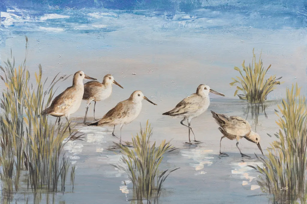 Sandpiper Stroll by Julia Purinton. SKU 99749i. Archival Giclee Fine art print for wall decor.